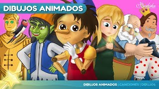 Pinocho y 5 animado en Español  Cuentos infantiles para dormir [upl. by Ydnolem]