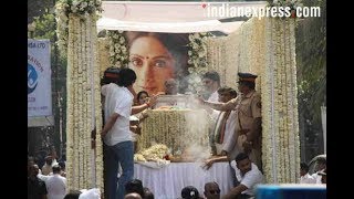 Sridevi funeral final journey begins [upl. by Estella263]