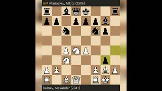 Chess at the Moscow Open Kulnev Alexander 2041  Afanasyev Nikita 2586 shorts chess [upl. by Galen]