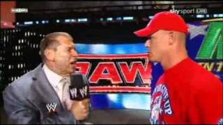 Vince Mcmahon Says Youre Fired To John Cena On WWE Raw 7411 [upl. by Yendor]