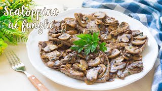 Scaloppine ai Funghi  Ricetta Facile Secondo con Contorno  55Winston55 [upl. by Jahdiel]