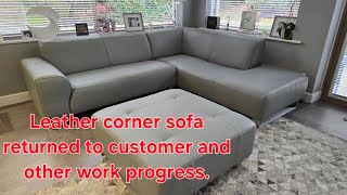 leather sofa return to customer and other workshop activities [upl. by Tuhn]