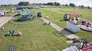 SATURDAY LIVE Setting up Carnival Rides and Midway for the Dodge County Fair [upl. by Leissam105]