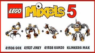 LEGO MIXELS SERIES 5 KLINKERS MAX 41536 GOX41537 JINKY41538 KAMZO Лего Миксели 5 серия КЛИНКЕРМАКС [upl. by Lehcem]