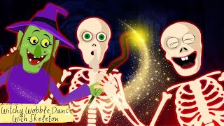 Witchy Wobble Dance With Skeleton Song  jircreation  Halloween  Spooky Fun For Little Ones [upl. by Akkahs577]