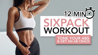 12 MIN SIXPACK WORKOUT  Tone Your Abs amp Get An Ab Crack Fast Results  Eylem Abaci [upl. by Levesque]