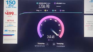 totalplay speedtest 1200 mbps 12 gb 2 [upl. by Heindrick289]