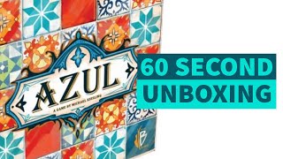 Azul Board Game 60 Second Unboxing and Play Overview [upl. by Amled529]