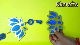 Diwali decoration ideasdiy wall hangings for diwali decorationLotus wall hanging crafthome decor [upl. by Bondy]