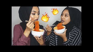 Makeup Collection  The spicy ramen challenge 🔥 Sabina Hannan [upl. by Boykins]