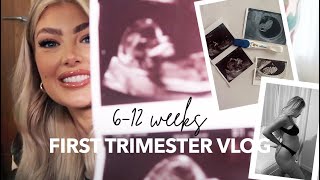 FIRST TRIMESTER VLOG REAL amp RAW 612 WEEKS PREGNANT BLEEDING SCANS SYMPTOMS  AMY COOMBES [upl. by Azil]