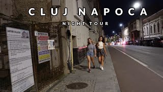 Day to night Wandering in Cluj Napoca Romania at night Old Town Center Nightlife 4K Virtual Tour [upl. by Silvestro]