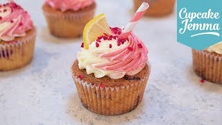 HowTo  Raspberry Lemonade Cupcake Recipe amp Tutorial  Cupcake Jemma [upl. by Server707]