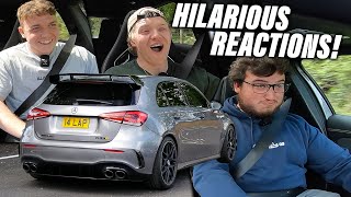 HILARIOUS REACTIONS to my TUNED A45S AMG [upl. by Aihceyt]