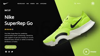 Build A Responsive Shoe Website with HTML CSS amp JS [upl. by Eboj]