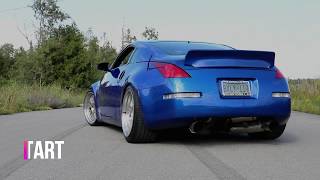 350z HKS Exhaust StartUp Revs Acceleration Crazy Launch Downshifts [upl. by Elodia819]