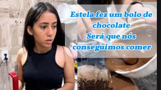 Estela fez um bolo de chocolate COMPLETO [upl. by Mehalick]