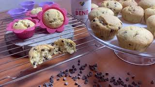 MUFFIN CON GOCCE DI CIOCCOLATO ricetta in descrizione [upl. by Yoong519]