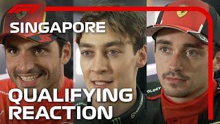 Drivers React After Stunning Singapore Qualifying  2023 Singapore Grand Prix [upl. by Oicneserc]