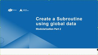 ABAP Course 06  Modularization Part 2  Create a Subroutine using global data [upl. by Kaenel944]