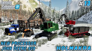 Logging with new processor John Deere 909  Holmakra Forestry  Farming simulator 22  Timelapse 13 [upl. by Aneg568]