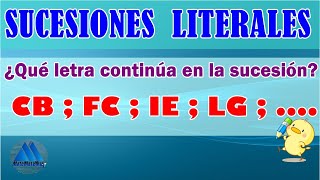 Sucesiones literales Ejercicios resueltos  Ejemplos desarrollados [upl. by Roderic]