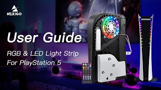 NexiGo RGB LED Light Strip for PS5 PS5 Led Light Strip Instructions [upl. by Emerej55]