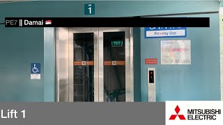 Damai LRT Station Singapore  Mitsubishi Elevator Lift 1 🇸🇬 [upl. by Anh560]