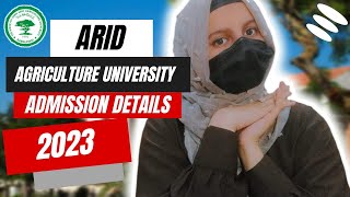 Admission 2023 open at Arid Agriculture university  Admission details [upl. by Annair]