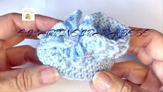 crochet escarpines para bebé paso a paso super fáciles [upl. by Le]