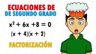 ECUACIONES DE SEGUNDO GRADO POR FACTORIZACIÓN Super facil  Para principiantes [upl. by Staley]