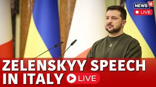 Zelenskyy LIVE  Ukrainian President Zelensky Speech LIVE  Zelenskyy Speech In Italy LIVE  N18G [upl. by Fronia]