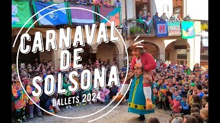 Carnaval Solsona 2024  Ballets a la plaça Major dels Gegants [upl. by Aner]