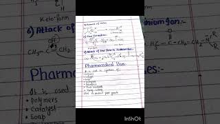 Organic chemistry Reaction mechanismMannich reactionHand written notes easyshortsvideo pharm [upl. by Azelea]