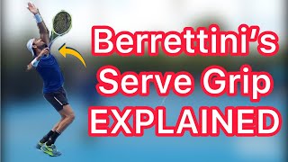 What’s The REAL Matteo Berrettini Serve Grip Tennis Technique Explained [upl. by Lerraf]