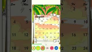 14 august calendar for beginnersbeautiful art independenceday pakistan artist [upl. by Mandler]