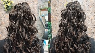 Curlyamp Easy haiestyle for girlsampcurly hair updo [upl. by Nod]