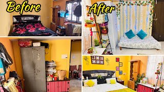 Middle Class Indian Bedroom Makeover in low BudgetExtreme Bedroom Makeover [upl. by Alaekim]