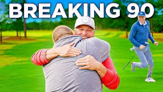 PGA Tour Players Surprise Trent Before Round  Breaking 90 presented by Chevy [upl. by Duyne]