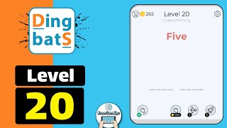 Dingbats Level 20 Five Walkthrough [upl. by Lledner]