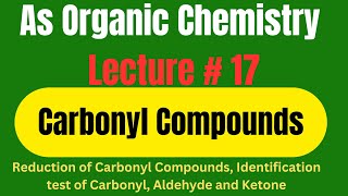 As Organic Chemistry Identification tests of Carbonyl Compound Aldehyde and Ketone [upl. by Tarr]