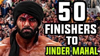 WWE 2K18  50 Finishers To Jinder Mahal [upl. by Nosae]