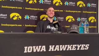 Iowa forward Connor McCaffery talks career game against Ohio State  a lot more [upl. by Shimberg842]