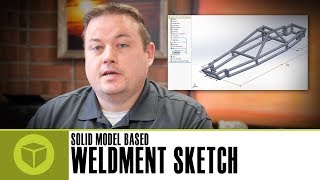 SOLIDWORKS  Weldment Sketch From Solid Model [upl. by Ayekan874]