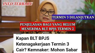 BLT BPJS KETENAGAKERJAAN GELOMBANG 3 Dan PENJELASAN DARI KEMNAKER [upl. by Vasyuta396]