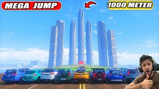 GTA 5 BOOSTER CARS VS MEGA BUILDING JUMP😨😍 CHALLANGE GTA 5 [upl. by New]