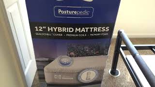 Sealy Posturepedic hybrid mattress unboxing [upl. by Igenia412]