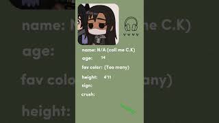 Some info about me  CK is an acronym of my actual name  fyp edit gachaclub [upl. by Atinnod]