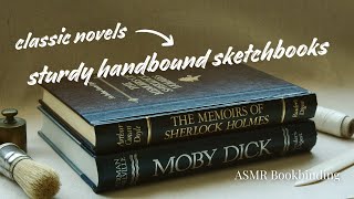 Unwind with calming bookbinding ✦ Upcycling classic novels into sketchbooks [upl. by Orazal144]