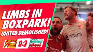 LIMBS IN BOXPARK UNITED DEMOLISHED  Manchester United 03 Liverpool  Match Day Vlog [upl. by Maisey]